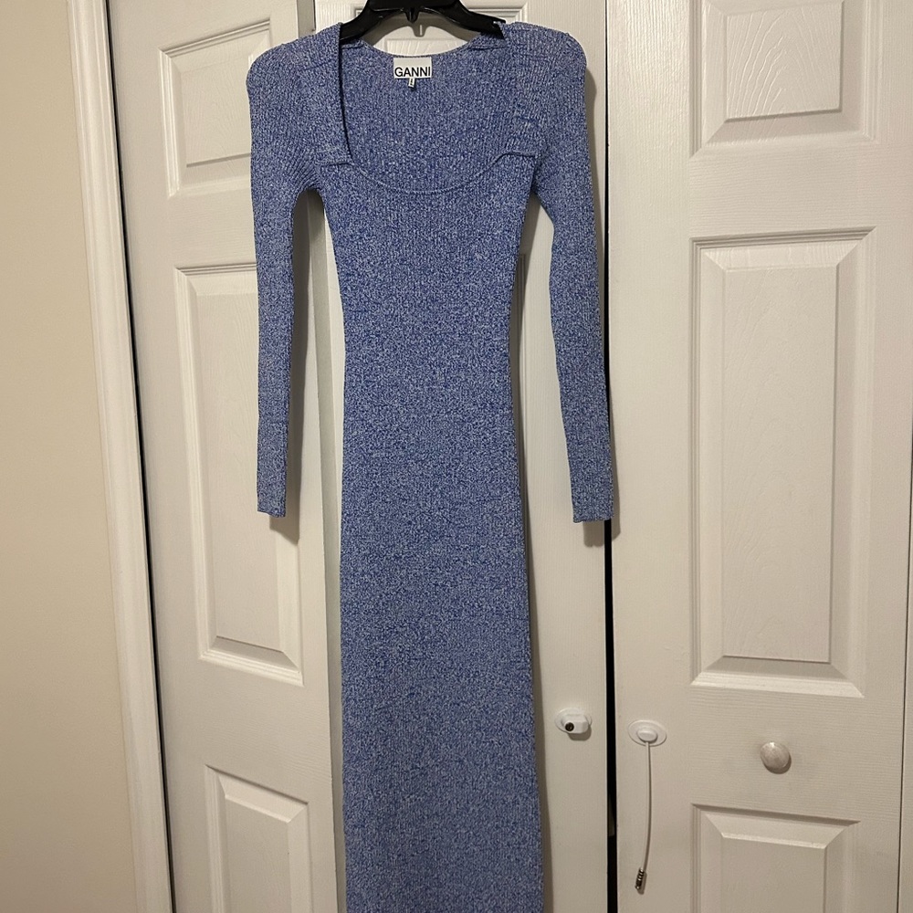Ganni Melange Rib Knit Dress - Picture 6 of 8